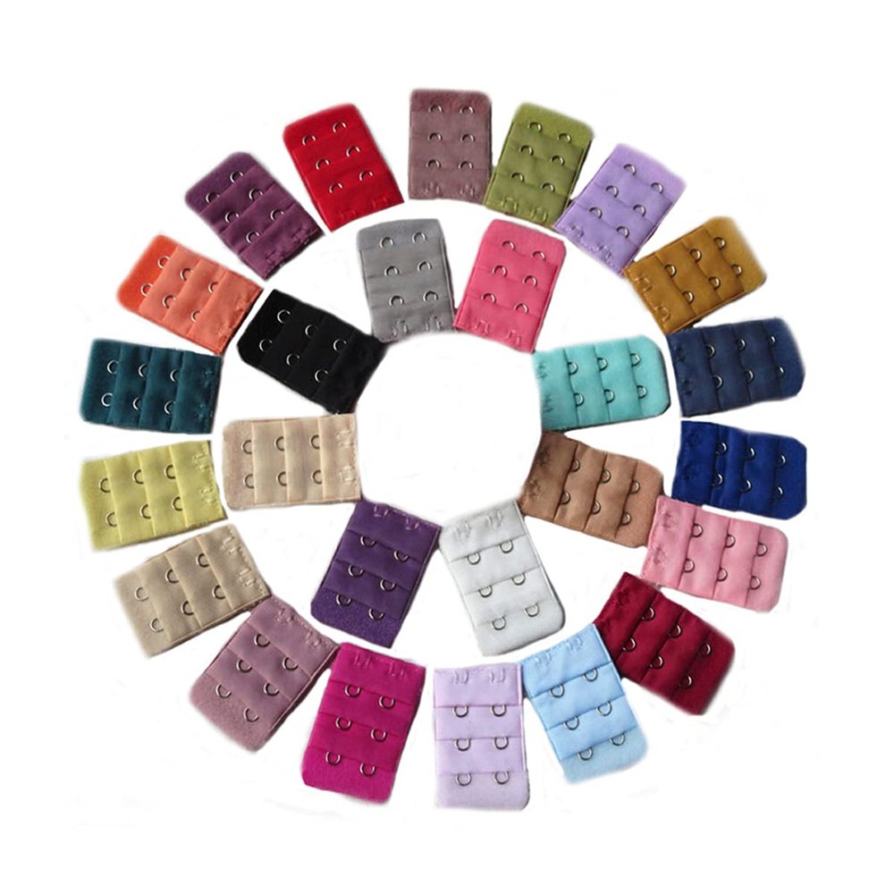 Ewanda store 28 Pcs Women 2 Hook 3 Rows Spacing Bra Extender Strap Bra Extenders Bra Strap Extension for Women
