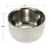AnHua Men's Durable Shave Soap Cup Shinning Double Layer Stainless Steel Heat Insulation Smooth Shaving Mug Bowl view 2