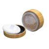 30ml 1oz Empty Refillable Portable Environmental Bamboo DIY Make up Loose Powder Jar Container Case with Sponge Powder Puff and Sifter Baby Powder Puff Kit Foundation Cosmetic Box view 1