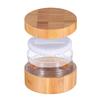 30ml 1oz Empty Refillable Portable Environmental Bamboo DIY Make up Loose Powder Jar Container Case with Sponge Powder Puff and Sifter Baby Powder Puff Kit Foundation Cosmetic Box view 2