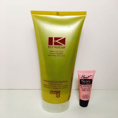 BBCOS Kristal Semi Di Lino Regenerating Hair Mask 8.45 Fl Oz/250 mlFree Starry Sexy Lip Plumping Lip Gloss 10ml