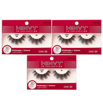 i-Envy 3D Glam Collection Multi-angle & Volume (3 PACK, KPEI16)