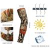 YARIEW Tattoo Sleeves for Men, 6Pcs Arm Sleeves Fake Tattoos Sleeves to Cover Arms Sun Protection Sleeves Tattoo Sleeve Covers Temporary Tattoo Sleeves for Men Halloween (Set 1) view 2