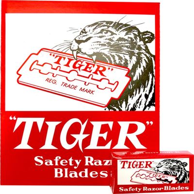 100 Tiger Carbon Double Edge Razor Blades