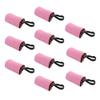 10 Clip-On Neoprene Pink Sleeve Lip Balm Holsters LIPSTICK HOLDER Key Chain view 1