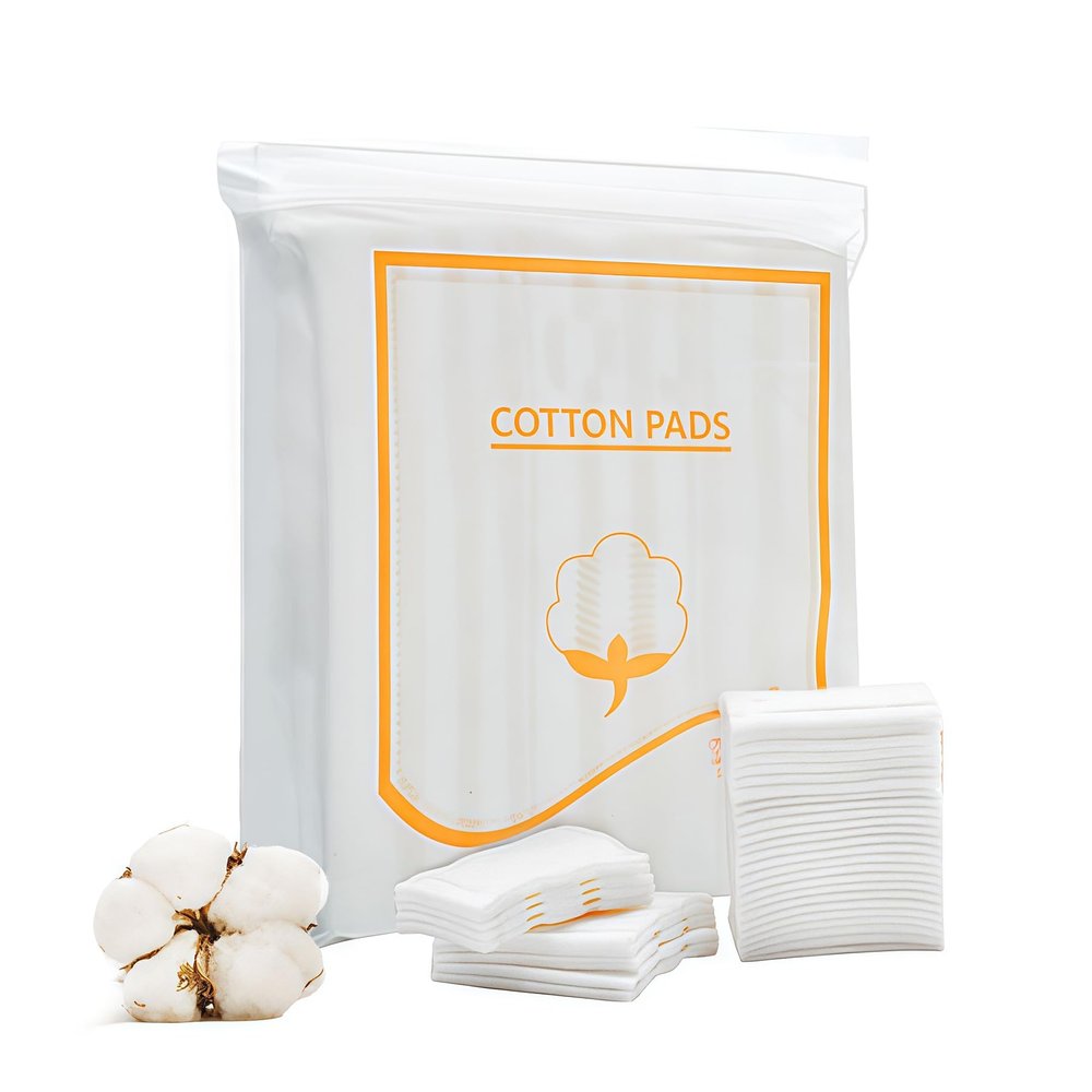 220 Pcs 3 Layer Cotton Makeup Pads Rectangle Facial Cotton Puffs for Makeup Remover & Cleansing