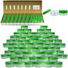 (1000 Pieces Jars + Lid) Beauticom 3G/3ML Round Clear Jars with GREEN Screw Cap Lids for Scrubs, Oils, Toner, Salves, Creams, Lotions, Makeup Samples, Lip Balms - BPA Free view 1