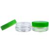 (1000 Pieces Jars + Lid) Beauticom 3G/3ML Round Clear Jars with GREEN Screw Cap Lids for Scrubs, Oils, Toner, Salves, Creams, Lotions, Makeup Samples, Lip Balms - BPA Free view 4