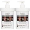 Advanced Clinicals Coconut Oil Body Cream For Women & Men | Hydrating Coconut Lotion For Extremely Dry Skin | Visible Anti Aging Body Butter Skin Care Balm Moisturizer For Hand, Heel, Feet, 16oz, 2PC view 1