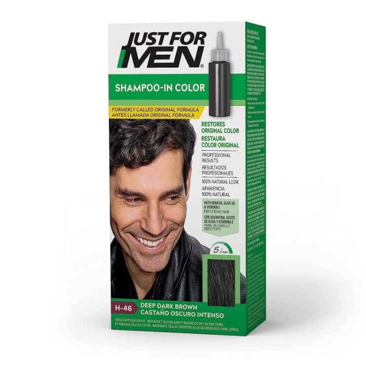 Just For Men Shampoo In #H-46 Haircolor Deep Dark Brown (3 Pack)