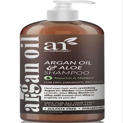 Artnaturals Moroccan Argan Oil Shampoo - (16Fl Oz) - Moisturizing, Volumizing Sulfate Free Shampoo for Women, Men and Teens - Used for Colored and All Hair Types, Anti-Aging Hair Care