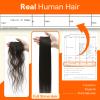 Full Shine U Tip Hair Extensions Human Hair, 1B Natural Black 16 Inch 50G view 2