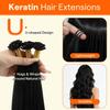 Full Shine U Tip Hair Extensions Human Hair, 1B Natural Black 16 Inch 50G view 3