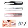1st Choice 3 Stainless Steel Make Up LED Light Eyelash Eyebrow Hair Removal Lighted Tweezer view 1