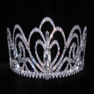 #16038 Sky Princess Tiara with Combs - 2.00"