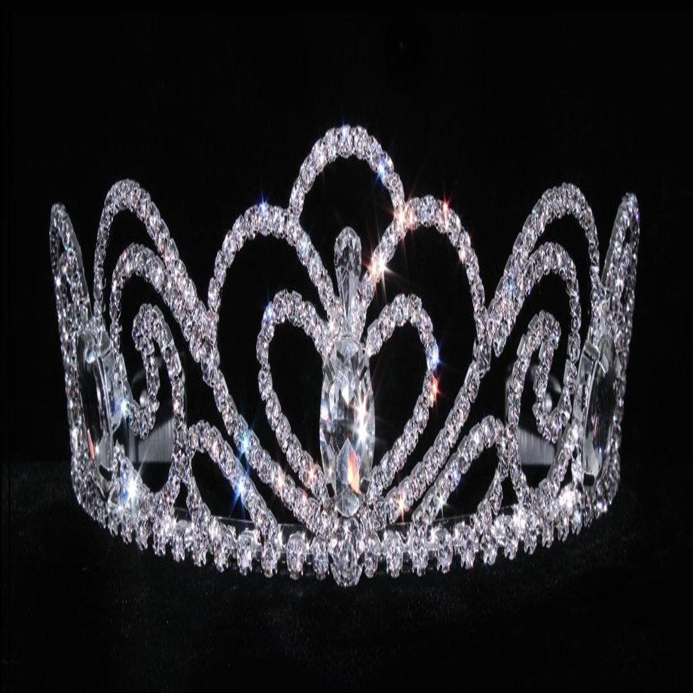 #16038 Sky Princess Tiara with Combs - 2.00"