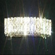 #11076G - 2 Row Rhinestone Barrette - Gold