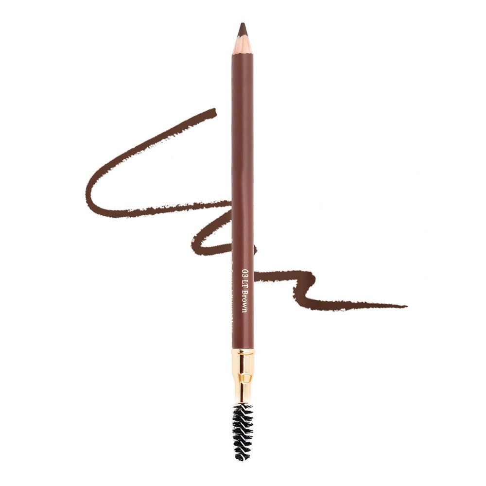 1 pcs Makeup Eyebrow Enhancer 12H Long Lasting Sweat &Waterproof Eyebrow Pencil Pen Dark Brown Eye Brow Pencil 5 Colors to Choose (3# Light Brown)