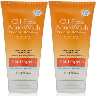 Neutrogena Acne Wash Cream Cleanser 6.7 Ounce (200ml) (Pack of 2)