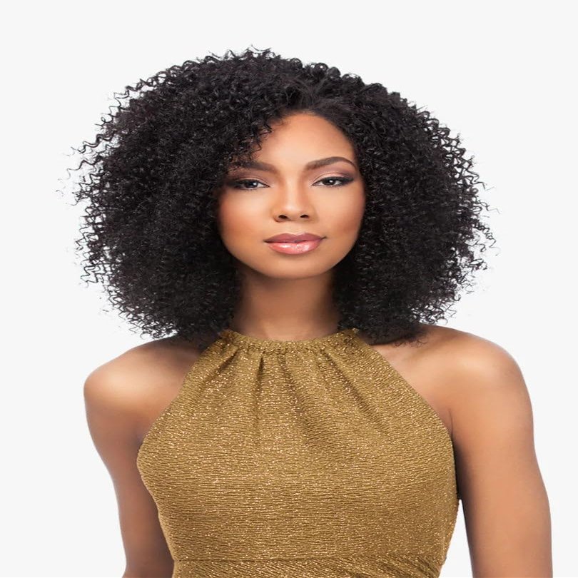 Sensationnel Empire Curly Human Hair - Bohemian Tangle Free Weaving for Quick Weave and Sew in Styles for Faux Highlights and Fauxmiddlepart Leave Out (14 inch, 1B OFFBLACK)