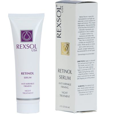 REXSOL Retinol Serum Anti wrinkle Firming | Best antioxidant serum for face | Pure Vitamin C for face, Pure Retinol Vitamin Serum | Utmost Anti Wrinkle Serum for Deep Wrinkle Treatment (2 FL OZ)