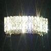#11076S - 2 Row Rhinestone Barrette - Silver Plated view 2