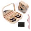 3 Layer Eyelash Storage Case with Mirror Make Up Storage Box Gold view 1