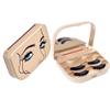 3 Layer Eyelash Storage Case with Mirror Make Up Storage Box Gold view 2
