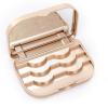 3 Layer Eyelash Storage Case with Mirror Make Up Storage Box Gold view 3