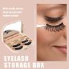 3 Layer Eyelash Storage Case with Mirror Make Up Storage Box Gold view 4