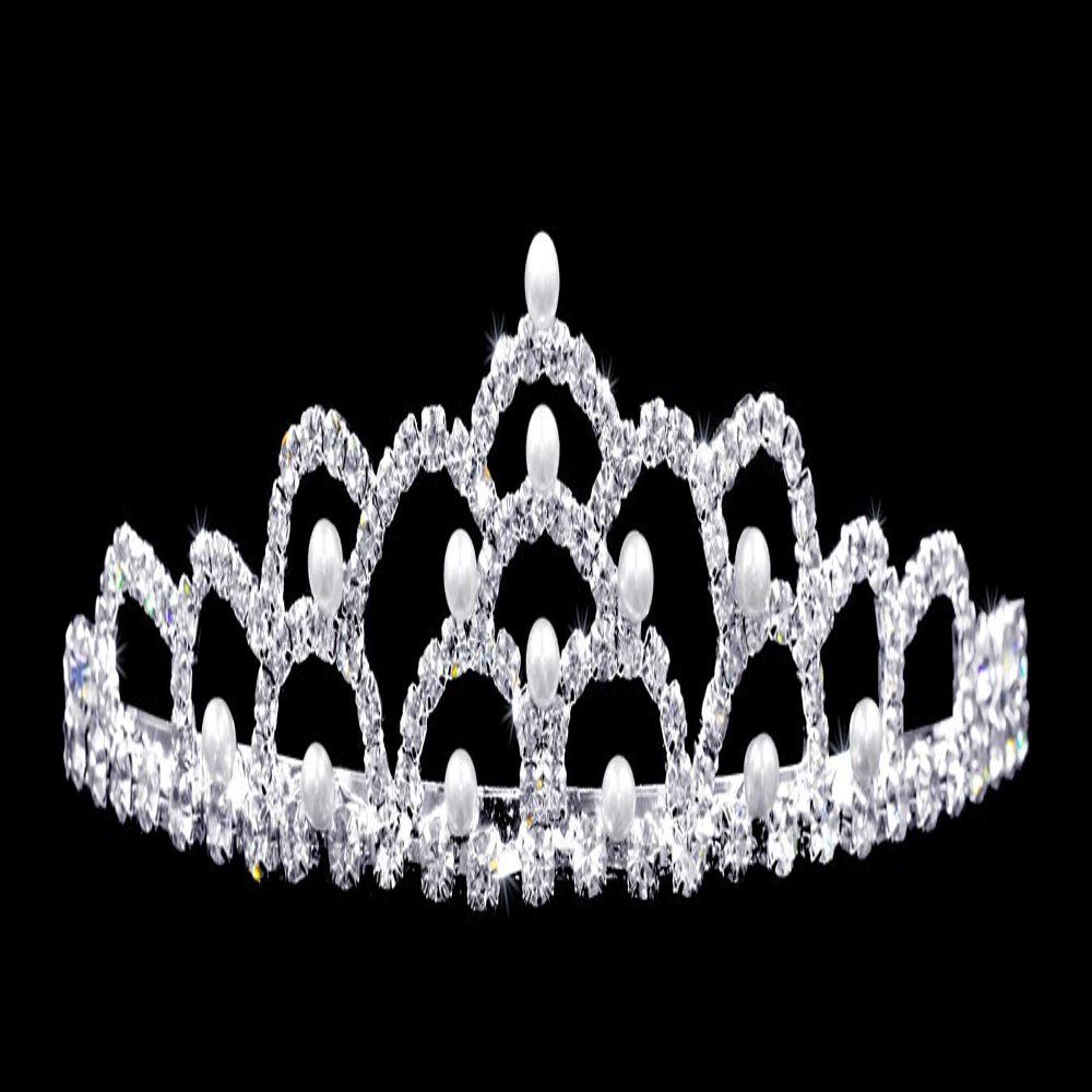 #10235 - Pearl Mountain Crystal Tiara