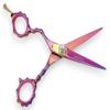 DreamCut Left Handed 6" Razor Edge Pink Titanium Coated Barber Hair Scissors view 3