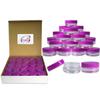 (100 Pieces Jars + Lid) Beauticom 3G/3ML Round Clear Jars with PURPLE Screw Cap Lids for Scrubs, Oils, Toner, Salves, Creams, Lotions, Makeup Samples, Lip Balms - BPA Free view 1