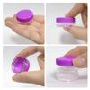 (100 Pieces Jars + Lid) Beauticom 3G/3ML Round Clear Jars with PURPLE Screw Cap Lids for Scrubs, Oils, Toner, Salves, Creams, Lotions, Makeup Samples, Lip Balms - BPA Free view 2