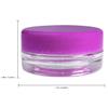 (100 Pieces Jars + Lid) Beauticom 3G/3ML Round Clear Jars with PURPLE Screw Cap Lids for Scrubs, Oils, Toner, Salves, Creams, Lotions, Makeup Samples, Lip Balms - BPA Free view 3