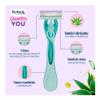 Schick Quattro You Sensitive Piece Of Mind Disposable Razor For Women, 4 Count view 4