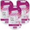 Pure Silk Contour 3 Premium Disposable Razor, 4 Count view 1