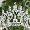 Sexy Clear White Austrian Rhinestone Crystal Contoured Crown Tiara With Hair Combs Bridal Wedding Prom Silver T301s view 2