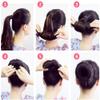 2 Pcs Hair Tools Beauty Buns Magic Hair Styling Styler Twist Ring Former Shaper Doughnut Donut Chignon Bun Maker Clip Hair Curler Accessories (1pack=1pc small+1pc large) (Coffee) view 2