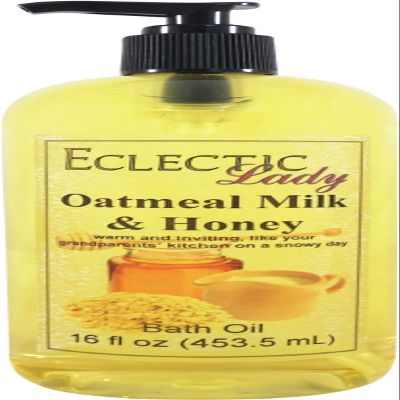 Oatmeal Milk And Honey Bath Oil, Relaxing Bathing Oil, 16 oz