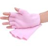AnHua Gel Cotton Moisturizing Gloves, Half Finger Touch Screen Gloves, Moisturizing Vitamin and Oil Infused, Against Dry Hard Cracked and Rough Hands Fingers, Color Pink view 1