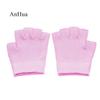 AnHua Gel Cotton Moisturizing Gloves, Half Finger Touch Screen Gloves, Moisturizing Vitamin and Oil Infused, Against Dry Hard Cracked and Rough Hands Fingers, Color Pink view 2