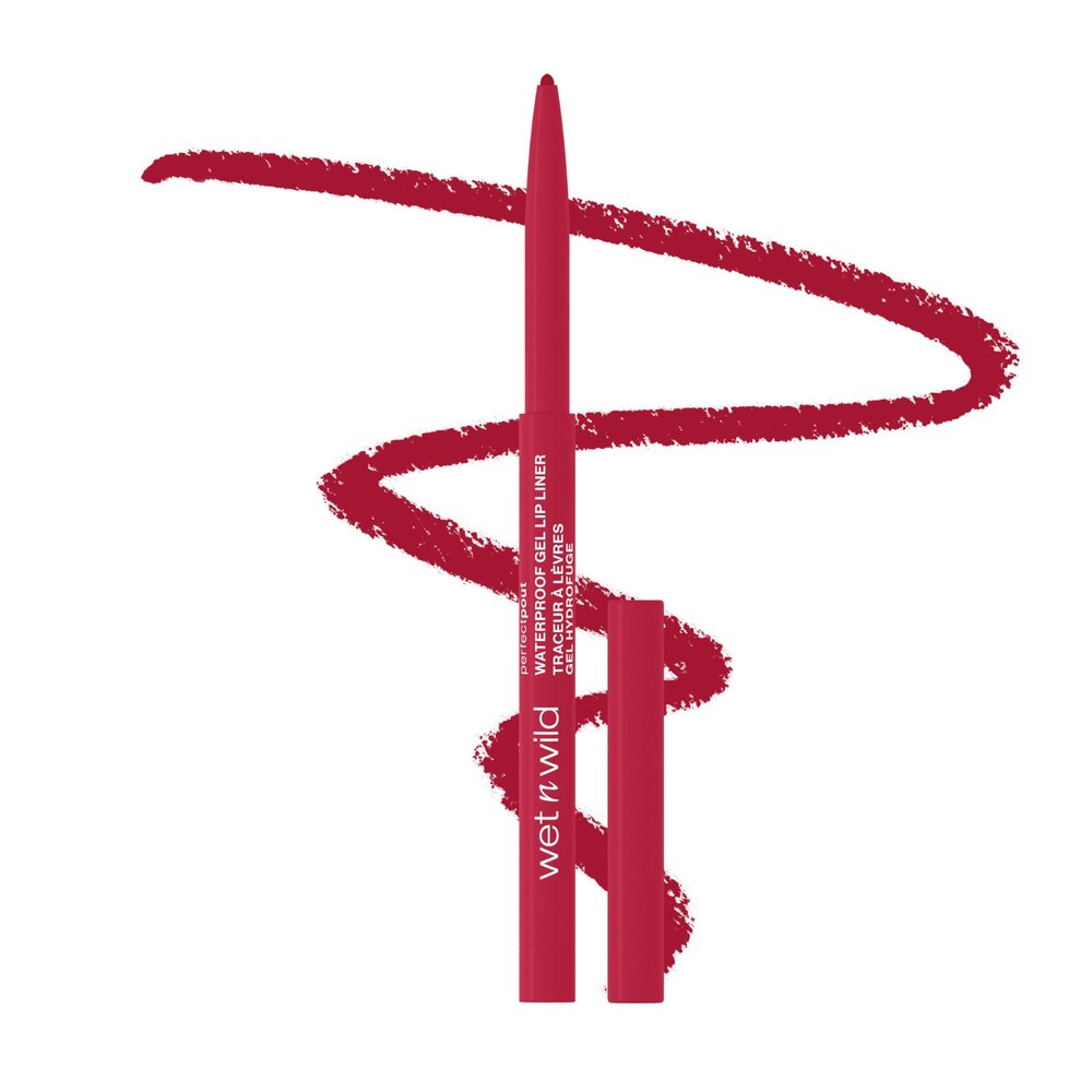 wet n wild Perfect Pout Matte Retractable Gel Lip Liner Pencil, Rich Creamy Long Lasting Color, Well-Defined and Flawless Application, Vegan & Cruelty-Free - Red The Scene