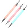 1Pcs Stainless Steel Pimples Blackhead Pins with Double Hidden Needle Steel Ring Squeeze Comedone Extractor Tool For Zit White head Color Random view 2