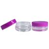 (1000 Pieces Jars + Lid) Beauticom 3G/3ML (0.1 oz) Round Clear Jars with PURPLE Screw Cap Lids for Scrubs, Oils, Toner, Salves, Creams, Lotions, Makeup Samples, Lip Balms - BPA Free view 4