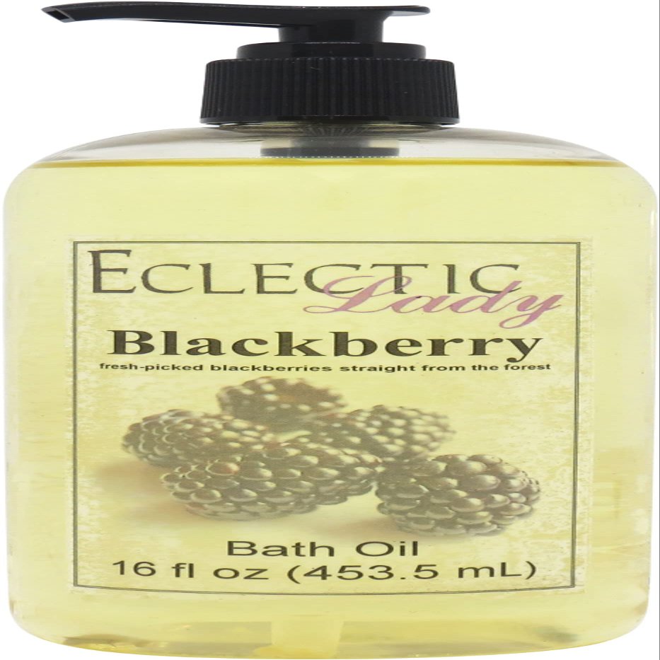 Blackberry Bath Oil, Scented Body Oil, Relaxing, 16 oz