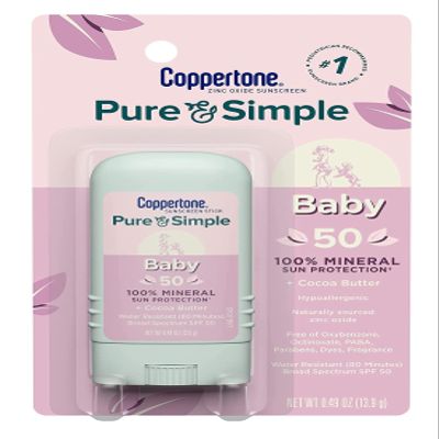 Coppertone Spf#50 Waterbabies Pure And Simple Stick 0.49 Ounce (14ml)