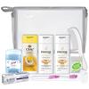 Convenience Kits International Women's 10-Piece Deluxe Kit with Travel Size TSA Compliant Essentials, Featuring: Pantene Hair Products in Reusable Toiletry Bag - Clear color view 1