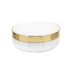 15ml 0.5oz Empty Portable Luxurious Air Cushion Puff Box Dressing Case Powder Box BB Cream Container Holder with Air Cushion Sponge Powder Puff and Mirror (Golden) view 1