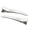100 Pieces 6CM Silver Metal Alligator Teeth Prongs Clips Hair Pins Hair Bows view 3